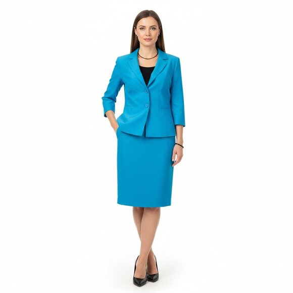 Talbots 100% Silk Sleeveless Dress & Jacket Set 10P - Picture 1 of 8